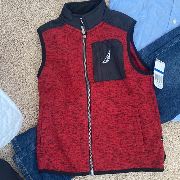 Size 7 boys outfit- button down, vest & jeans NWT - Picture 2 of 4